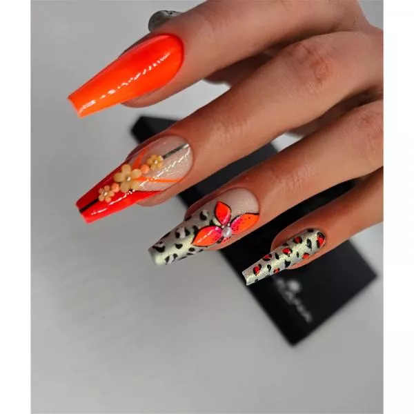 Farbgel Deko Neon Coral 5ml